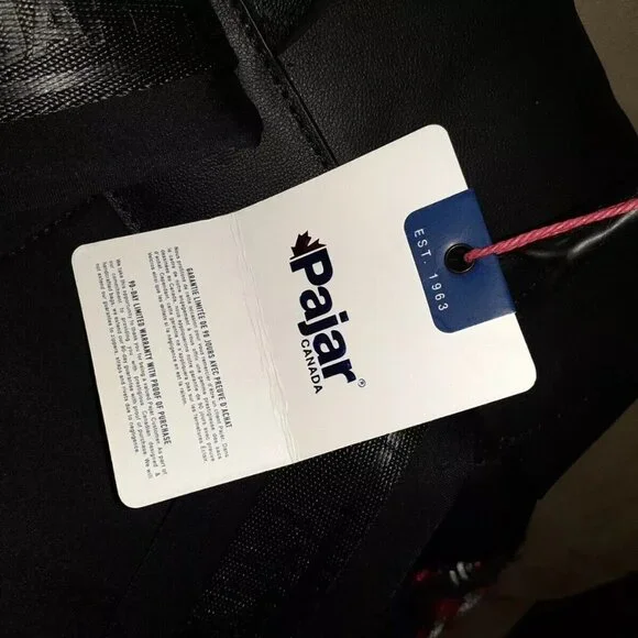 PAJAR-Logan Leather/Knit Luxury Special Force Sport Backpack-Black Plaid Mix-NWT - Picture 5 of 11